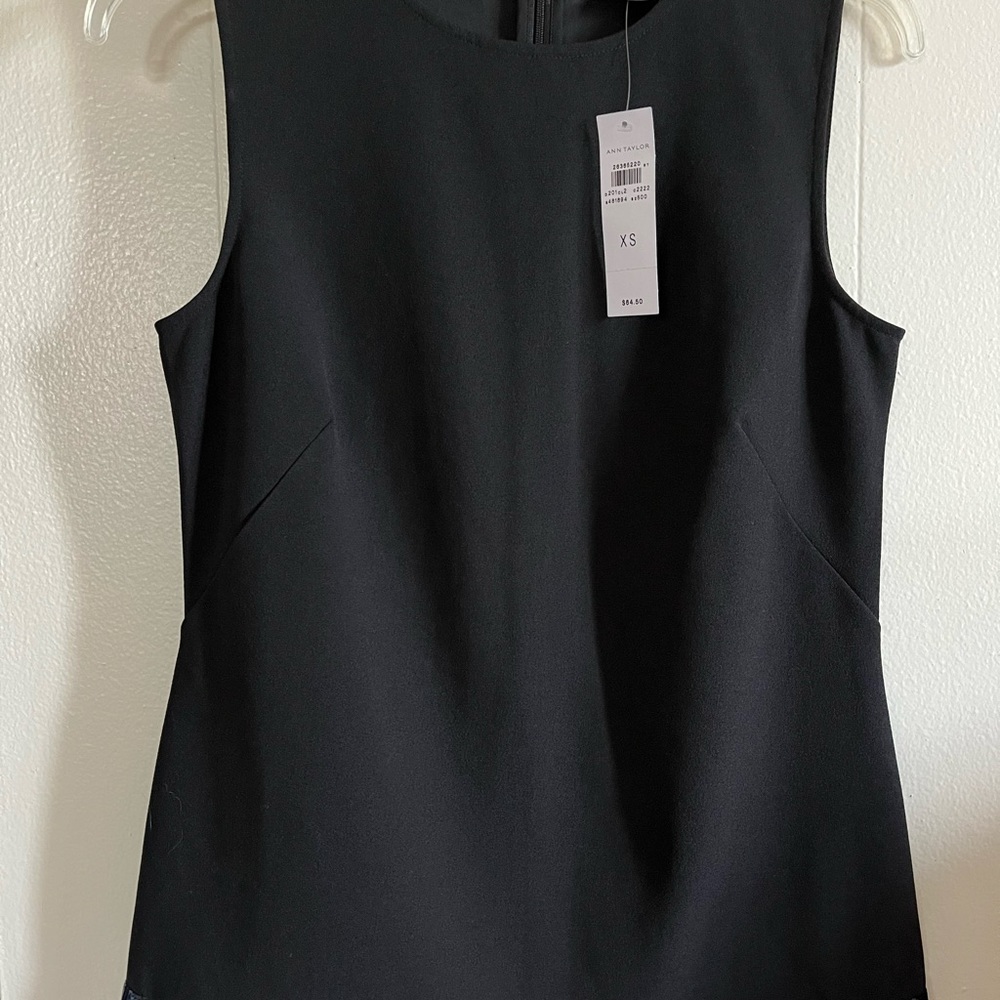 Ann Taylor Sleeveless top with sequins hem